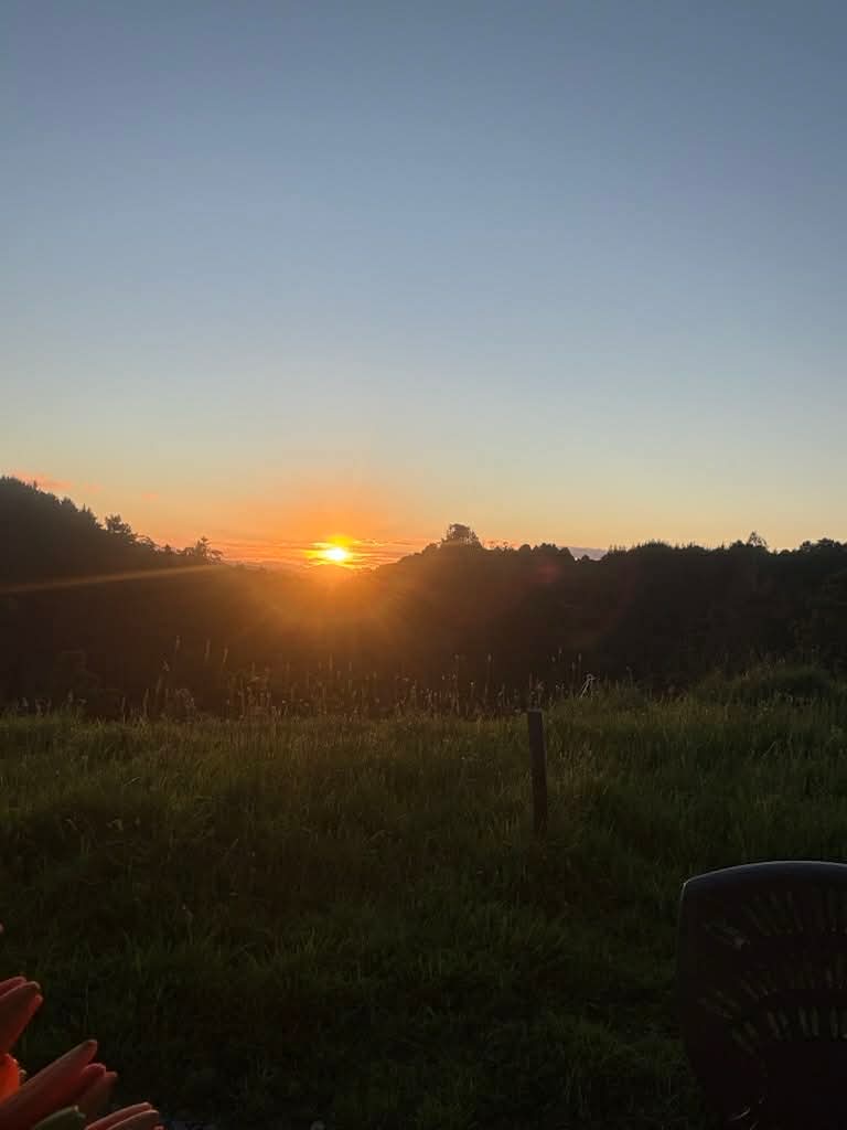 Sunset over Ginger Farm hills
